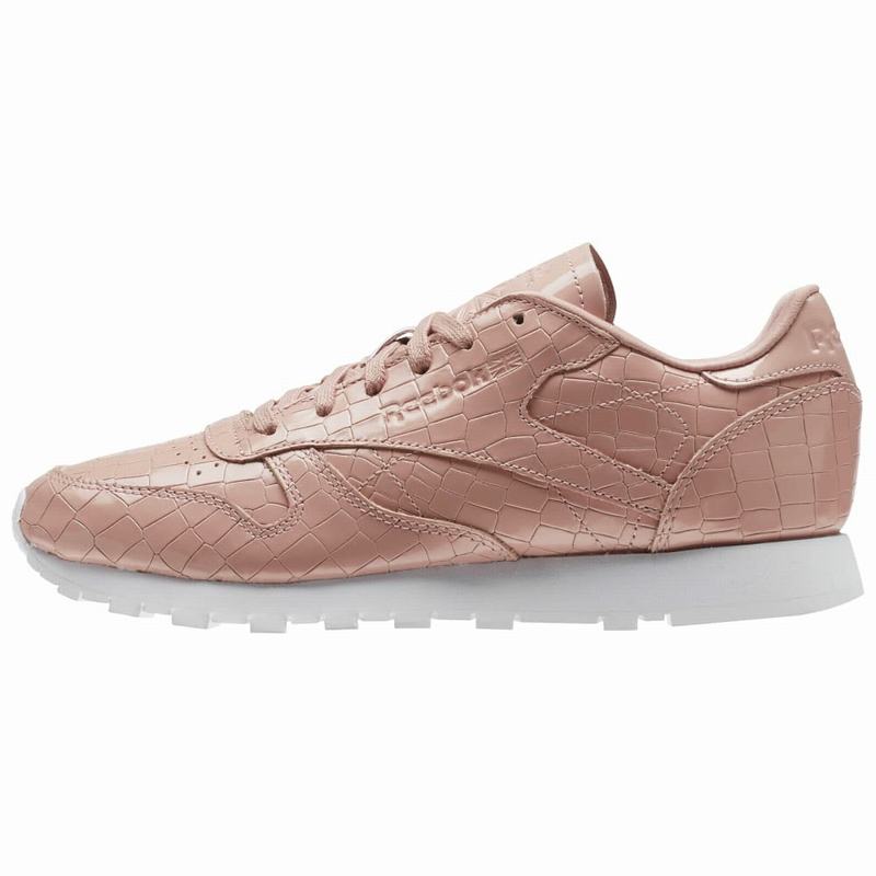Tenisi Reebok Classic Leather Crackle Dama Roz/Albi Romania VR2054DH